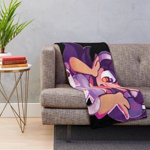 Soft and cozy plush blanket featuring the popular Aphmau character and her cat companion