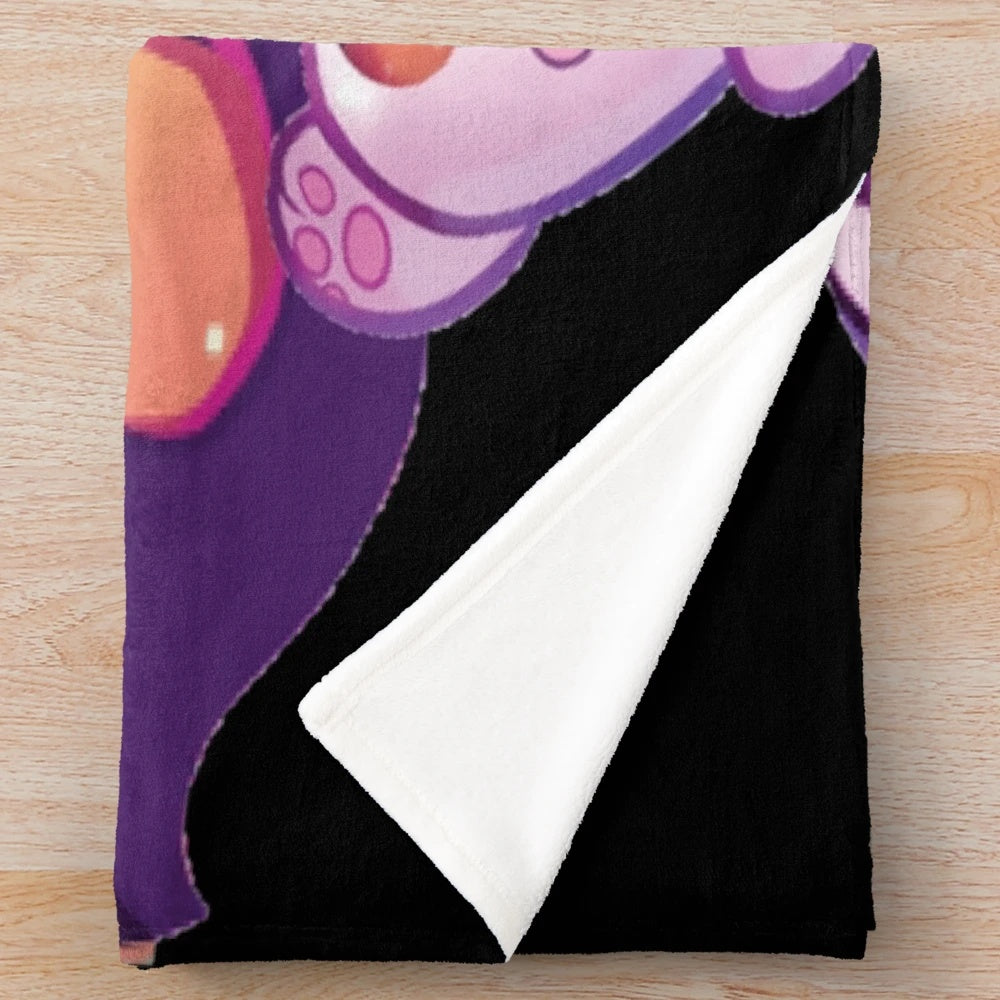 Soft and cozy plush blanket featuring the popular Aphmau character and her cat companion