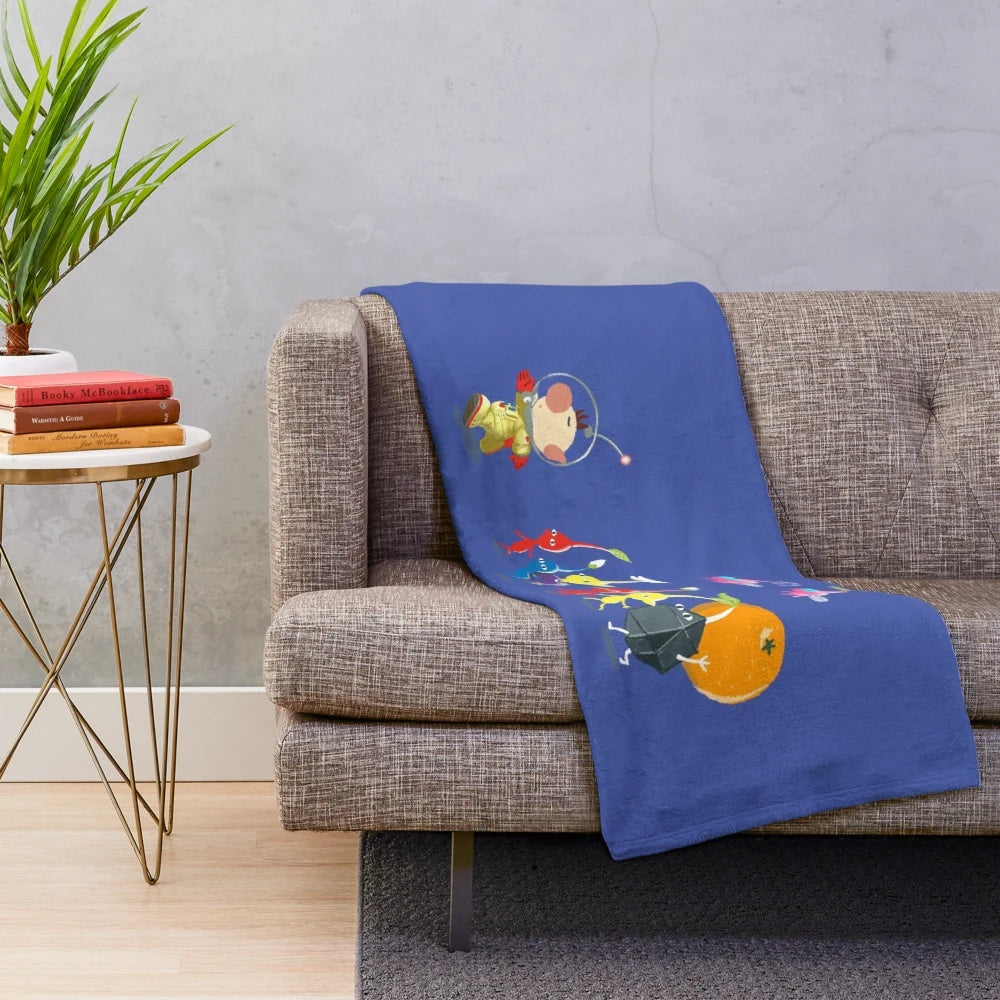 Cozy plush blanket featuring an army-inspired design, perfect for video game enthusiasts