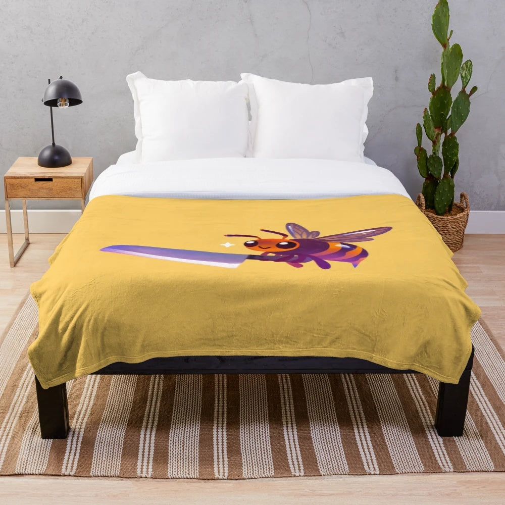 Soft and cuddly Asian giant hornet plush blanket