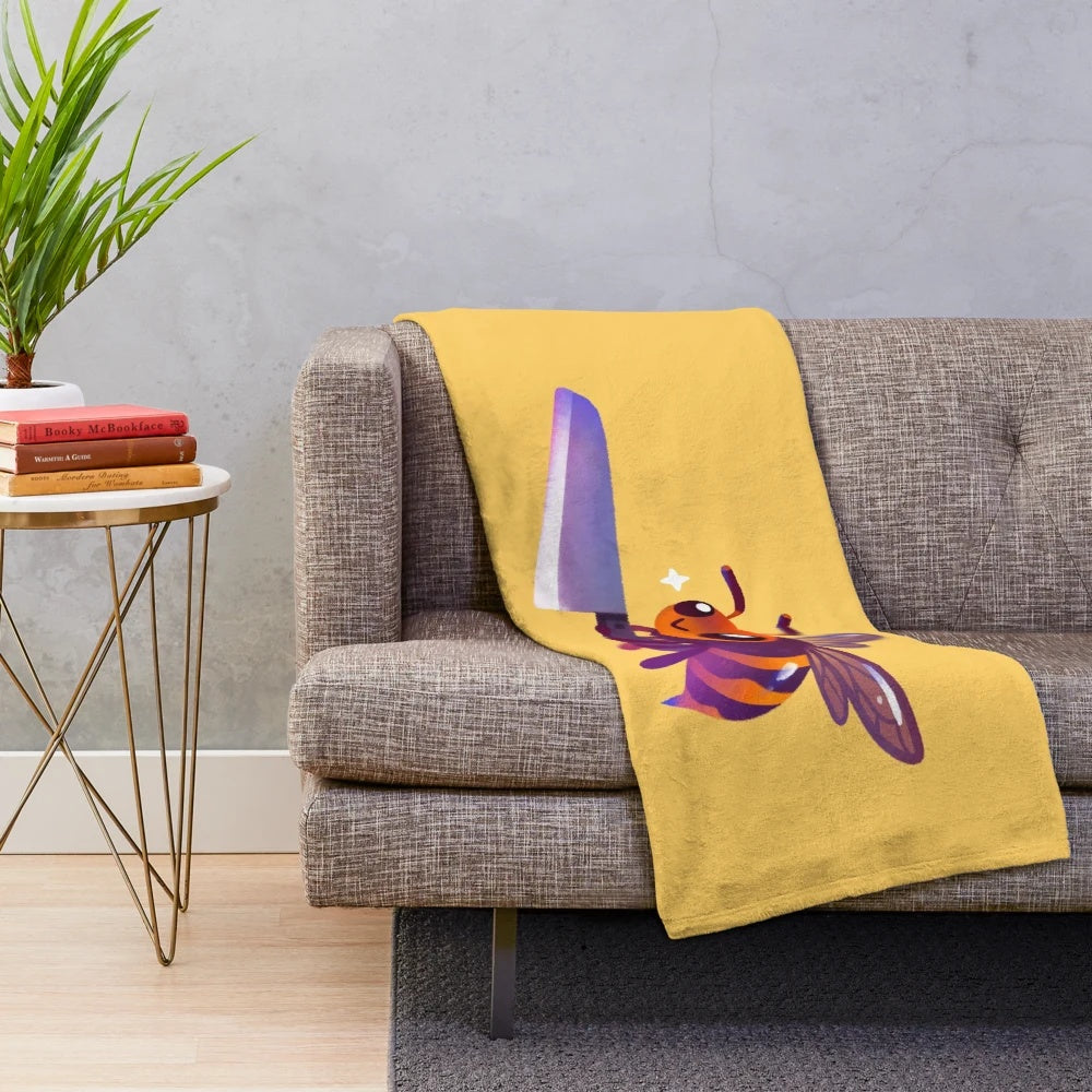 Soft and cuddly Asian giant hornet plush blanket