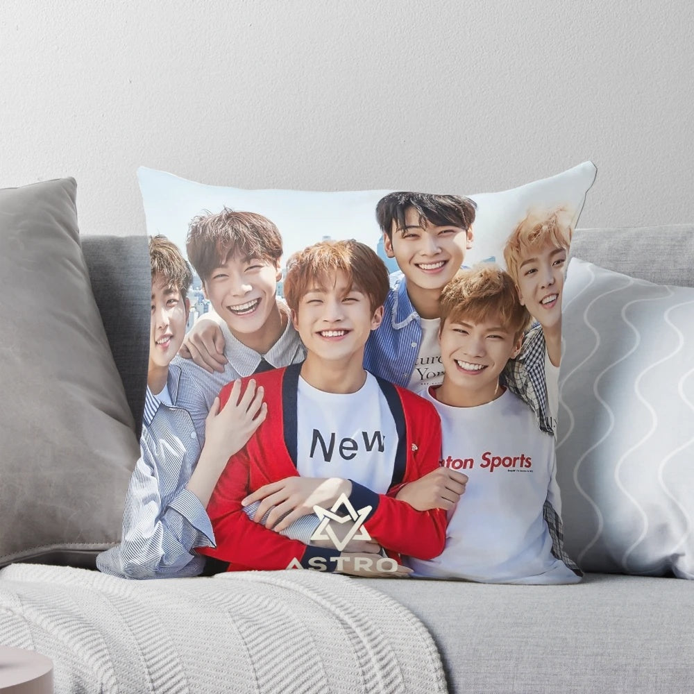 Astro kpop themed pillow with group members