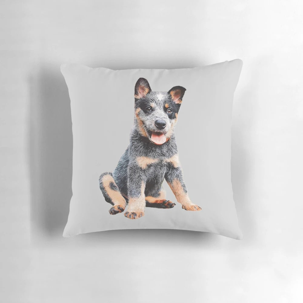 Soft, cuddly Australian Cattle Dog Blue Heeler puppy pillow
