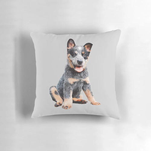 Soft, cuddly Australian Cattle Dog Blue Heeler puppy pillow