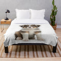 Adorable Australian Shepherd puppy plush blanket