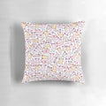 Soft, pink axolotl pillow with a cute, doodle-style design