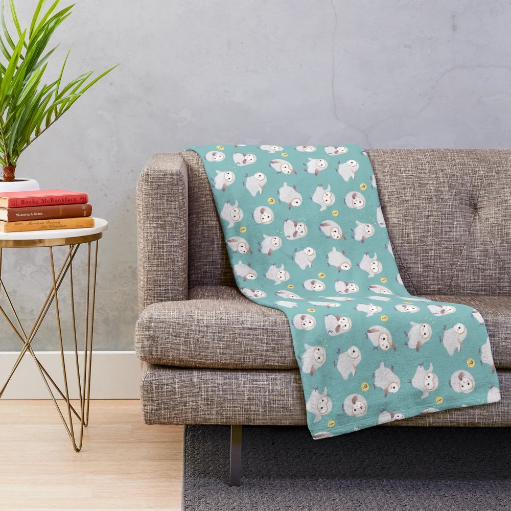 Soft and cuddly baby barn owls plush blanket