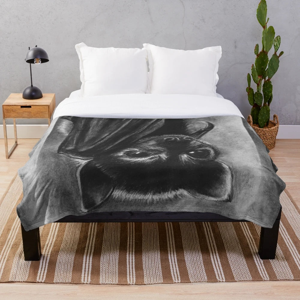 Cute baby bat plush blanket for snuggling