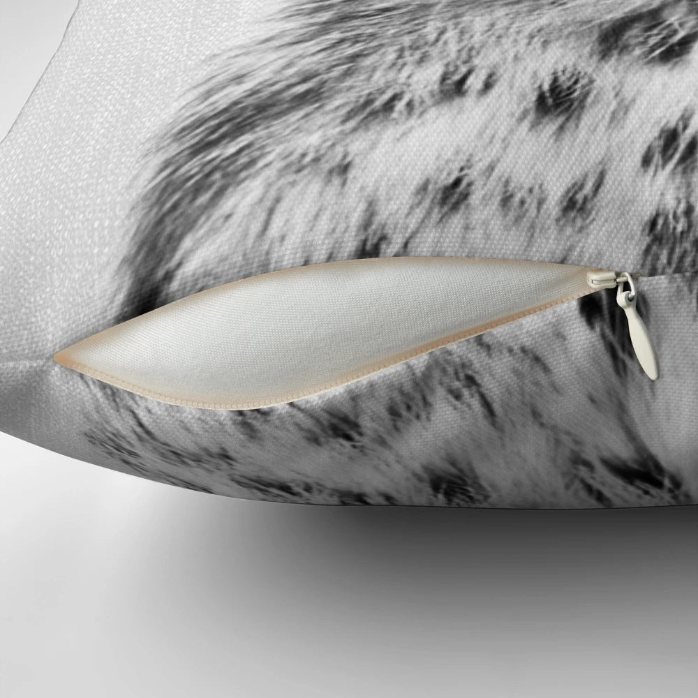 Striking black and white portrait of a baby cheetah, perfect for a modern nursery or home.