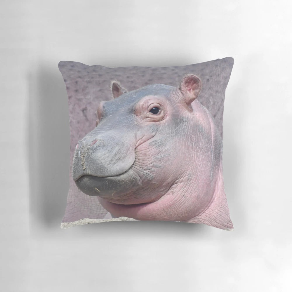 Soft and cuddly Pillow featuring the adorable baby hippo, Fritz, from the Cincinnati Zoo and Botanical Garden.