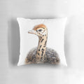Charming baby ostrich animal art print, perfect for a safari-themed nursery or child's bedroom