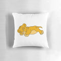 Soft, plush pillow featuring a sleeping cartoon version of the beloved character Simba from The Lion King.