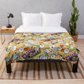 Soft and cuddly Battle Cats inspired plush blanket with cute cat design
