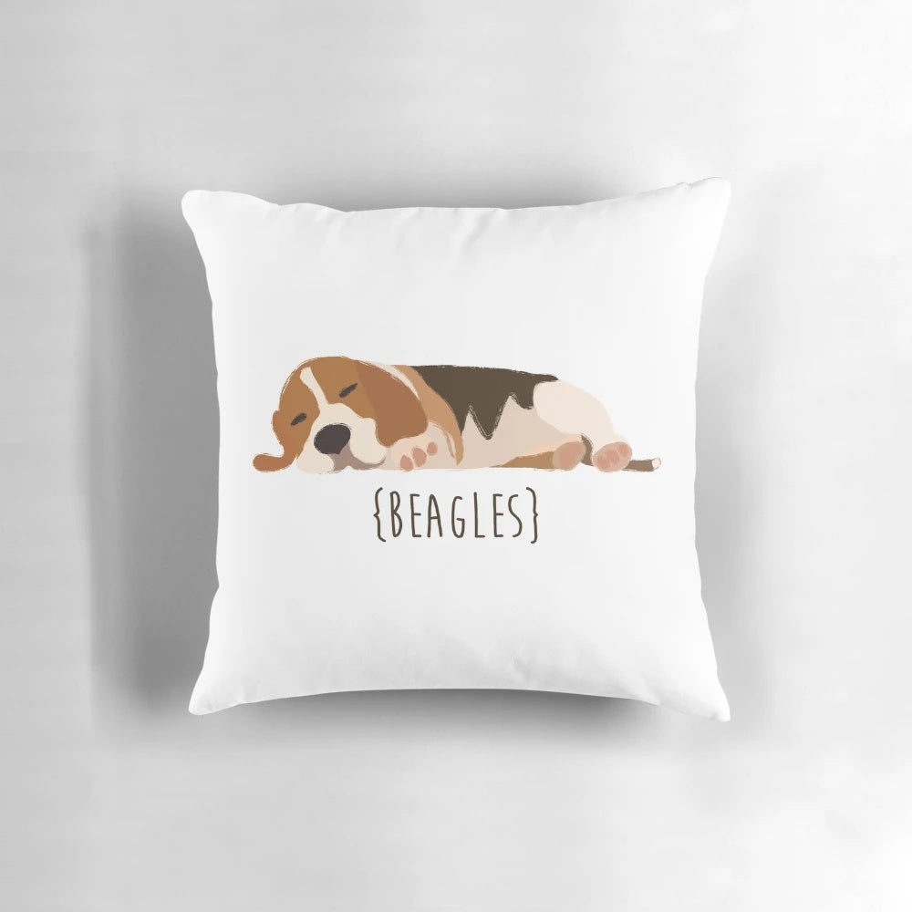 Soft, cuddly beagle-themed pillow for pet owners and dog enthusiasts