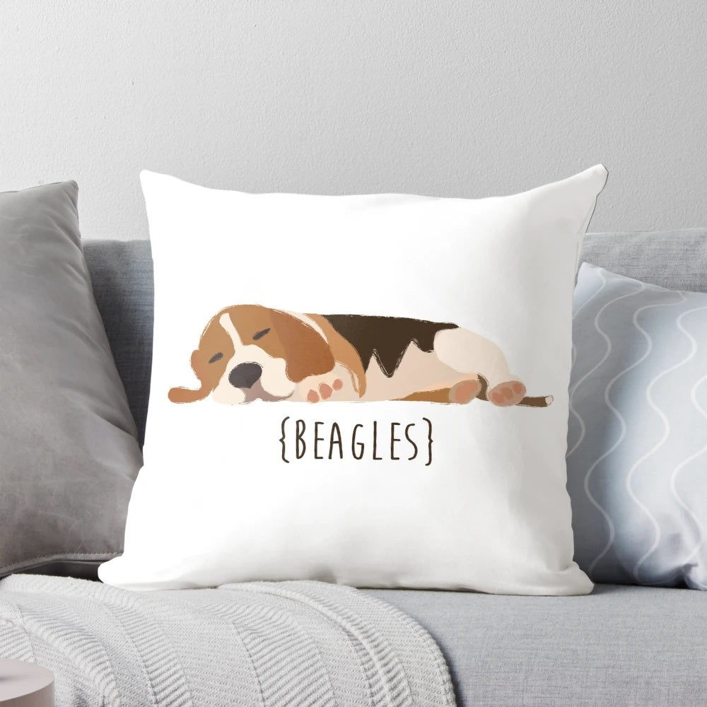 Soft, cuddly beagle-themed pillow for pet owners and dog enthusiasts