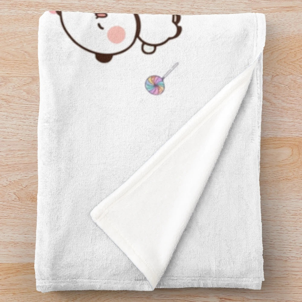 Bubu dudu balloon plush bear and panda blanket