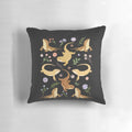Soft, plush pillow featuring a bearded dragon lizard surrounded by beautiful floral patterns