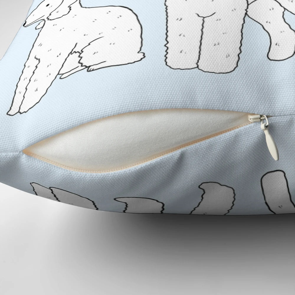 Soft, plush pillow featuring a cute and cozy Bedlington Terrier dog breed design.