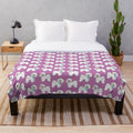 Bichon Frise dog breed plush blanket in purple color