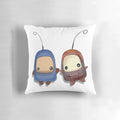 Billie Eilish 'ilomilo' themed throw pillow with her cute cartoon character