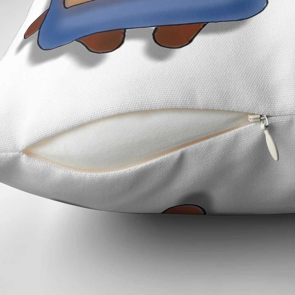 Billie Eilish 'ilomilo' themed throw pillow with her cute cartoon character