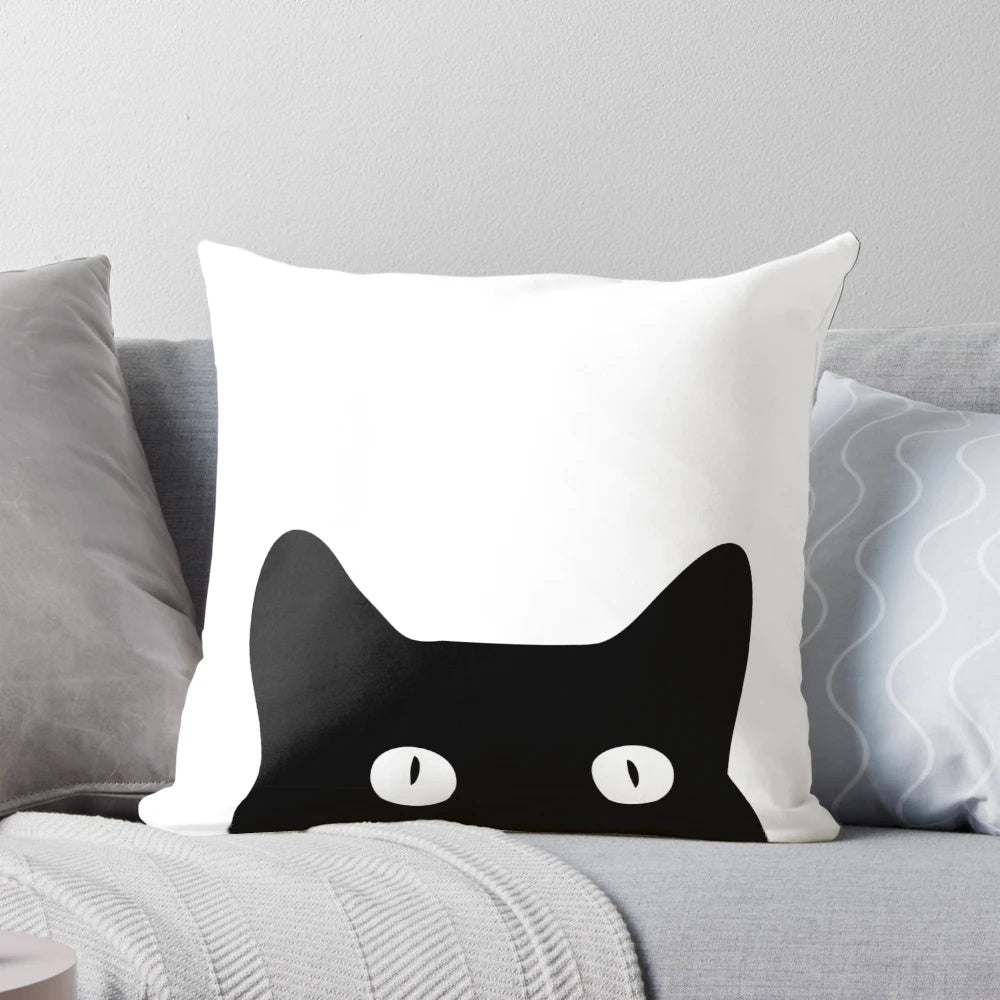 Soft and Plush Black Cat Pillow for Cozy Home Decoration