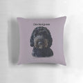 Cozy black cockapoo dog pillow with doodle design for cockapoo owners and doodle dog enthusiasts