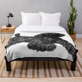 Cozy black cockapoo plush blanket for dog owners