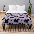 Soft and cozy black maltipoo moodle dog plush blanket