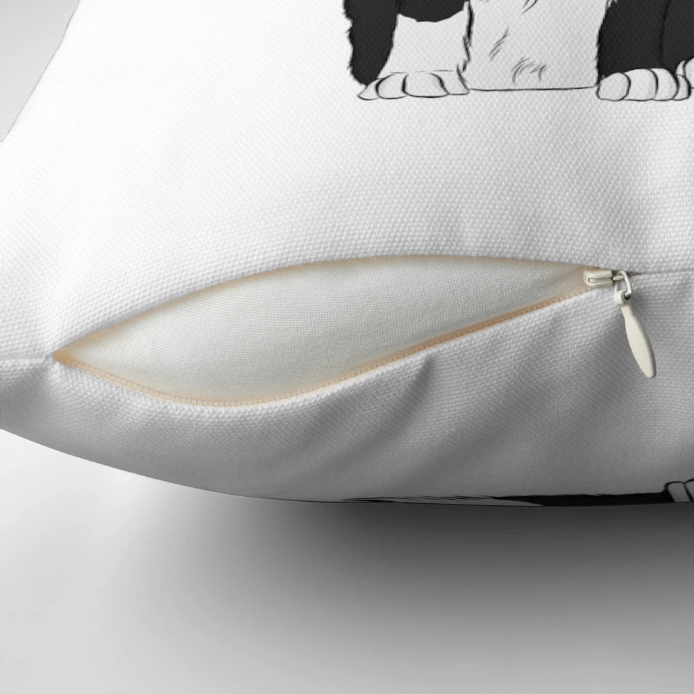 Soft, plush pillow featuring a cute border collie dog, perfect for dog lovers and fans of big brothers.