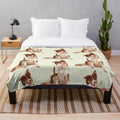 Cute and cuddly border collie dog on a plush blanket