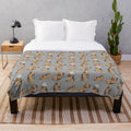 Cute border terrier pattern plush blanket