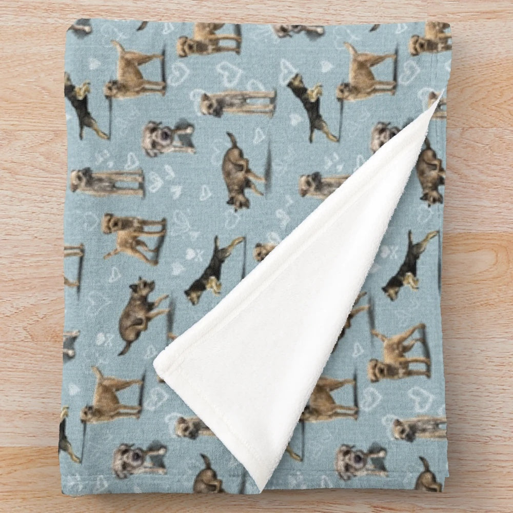 Border Terrier Plush Blanket