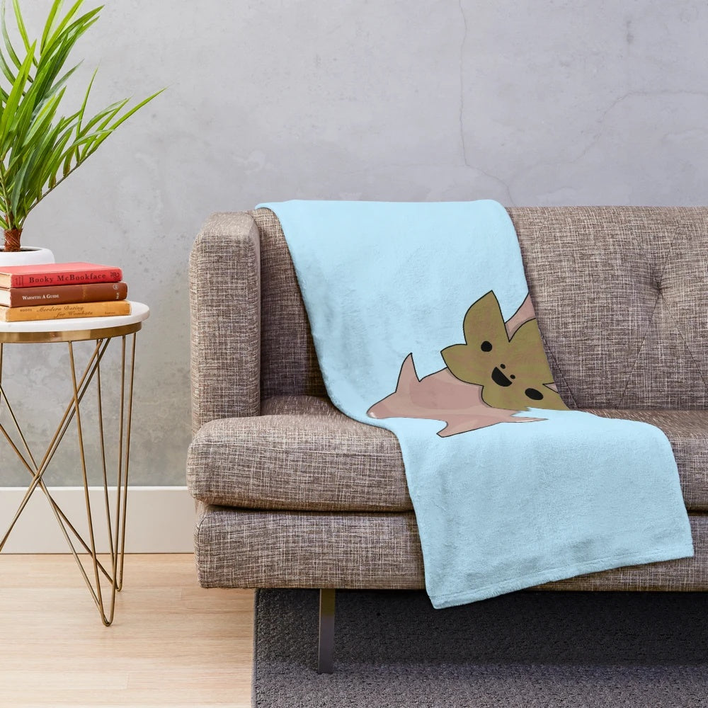 Cozy BOTW Korok plush blanket featuring the beloved Zelda character