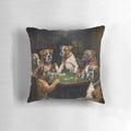 Cute boxer dog pillow with a gambling theme