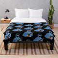Plush blanket featuring a cute anime-style boy playing the ukulele