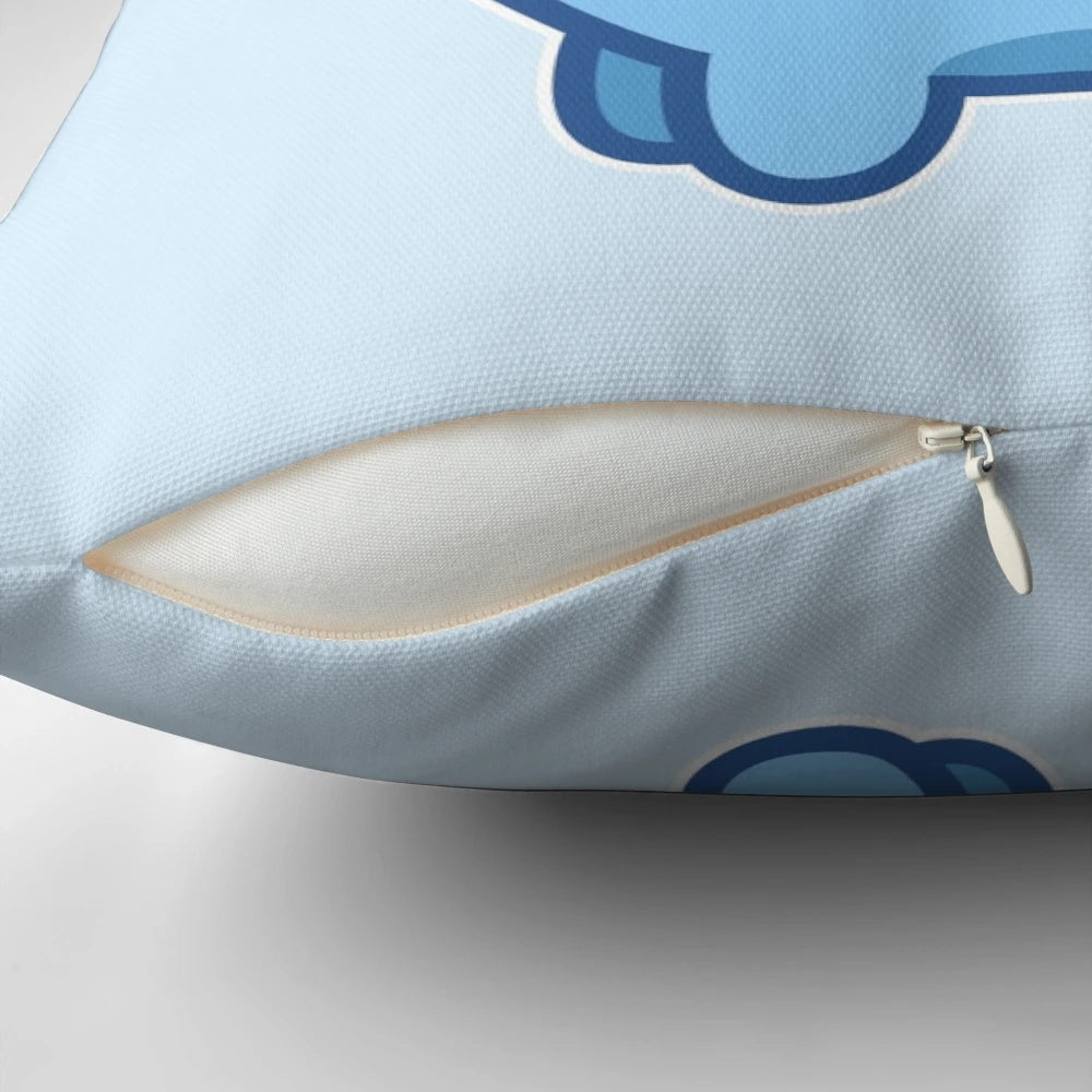 A soft, cuddly Brontosaurus dinosaur plush pillow for children's bedrooms and nurseries.