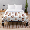 Curious George inspired brown monkey plush blanket