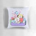 BT21 plush pillow featuring the 7 cute baby characters from the popular K-Pop group BTS.