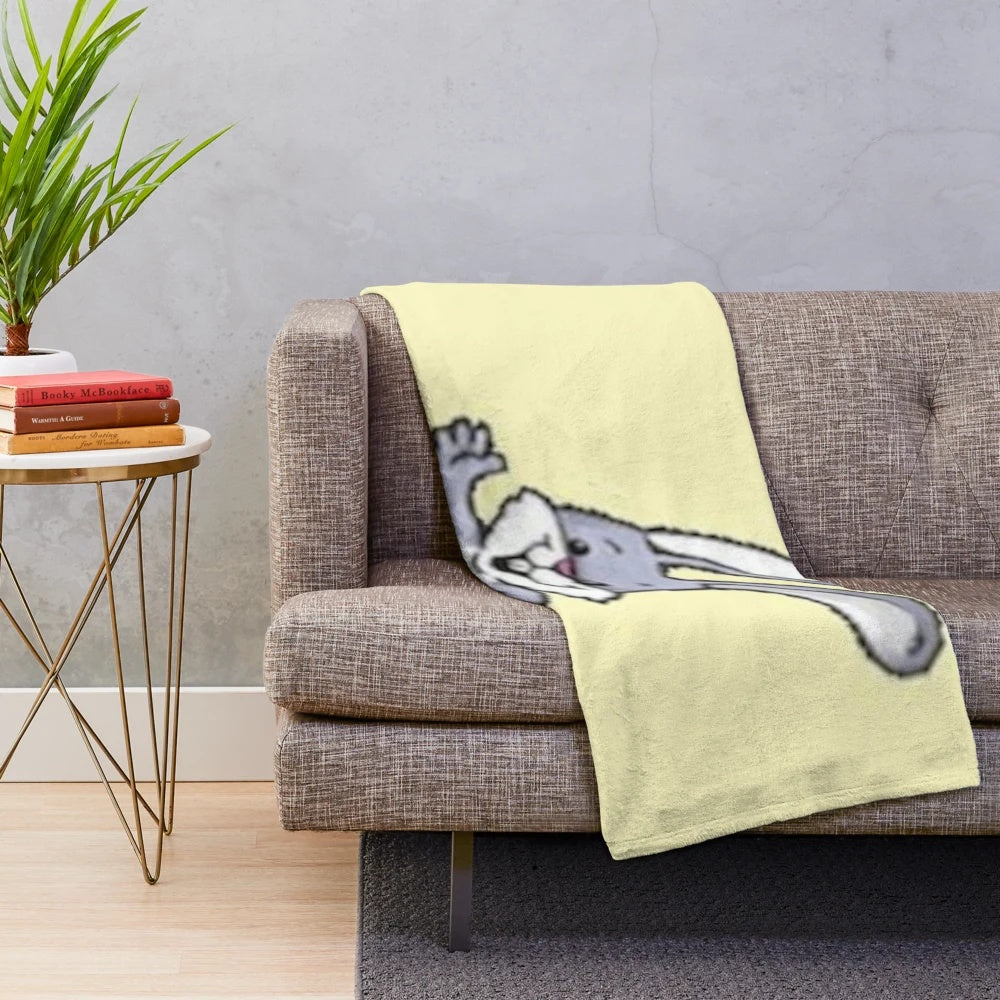 Cute bunny plush blanket