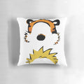 Plush tiger face pillow with character from the popular Calvin and Hobbes comic strip