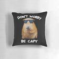 Plush capybara-shaped pillow with a fun, retro-inspired design
