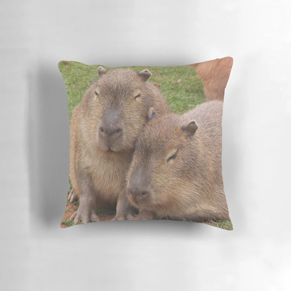 Soft, plush capybara pillow for home decor