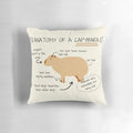 Soft and plush capybara-themed pillow with a cute cartoon design