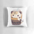 Soft and cuddly cat-themed boba tea bubble tea anime-inspired kawaii pillow
