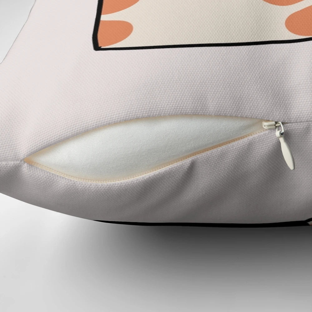 Soft, plush pillow with a design featuring an orange tabby cat and a black cat, perfect for cat lovers.
