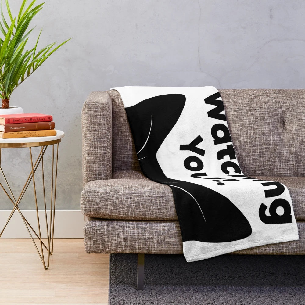 Cute cat plush blanket with soft, cuddly design
