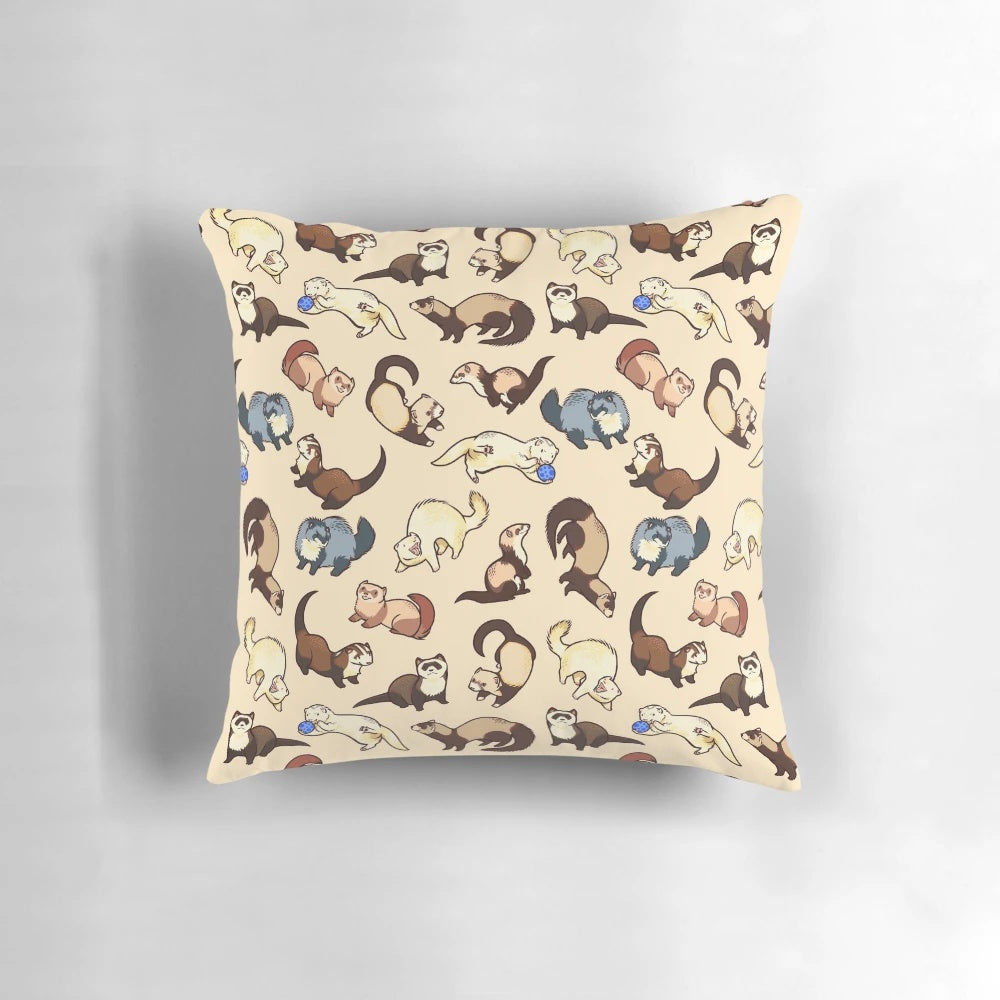 Soft and cuddly cat snake ferret plush pillow with cute patterns, perfect for home decor