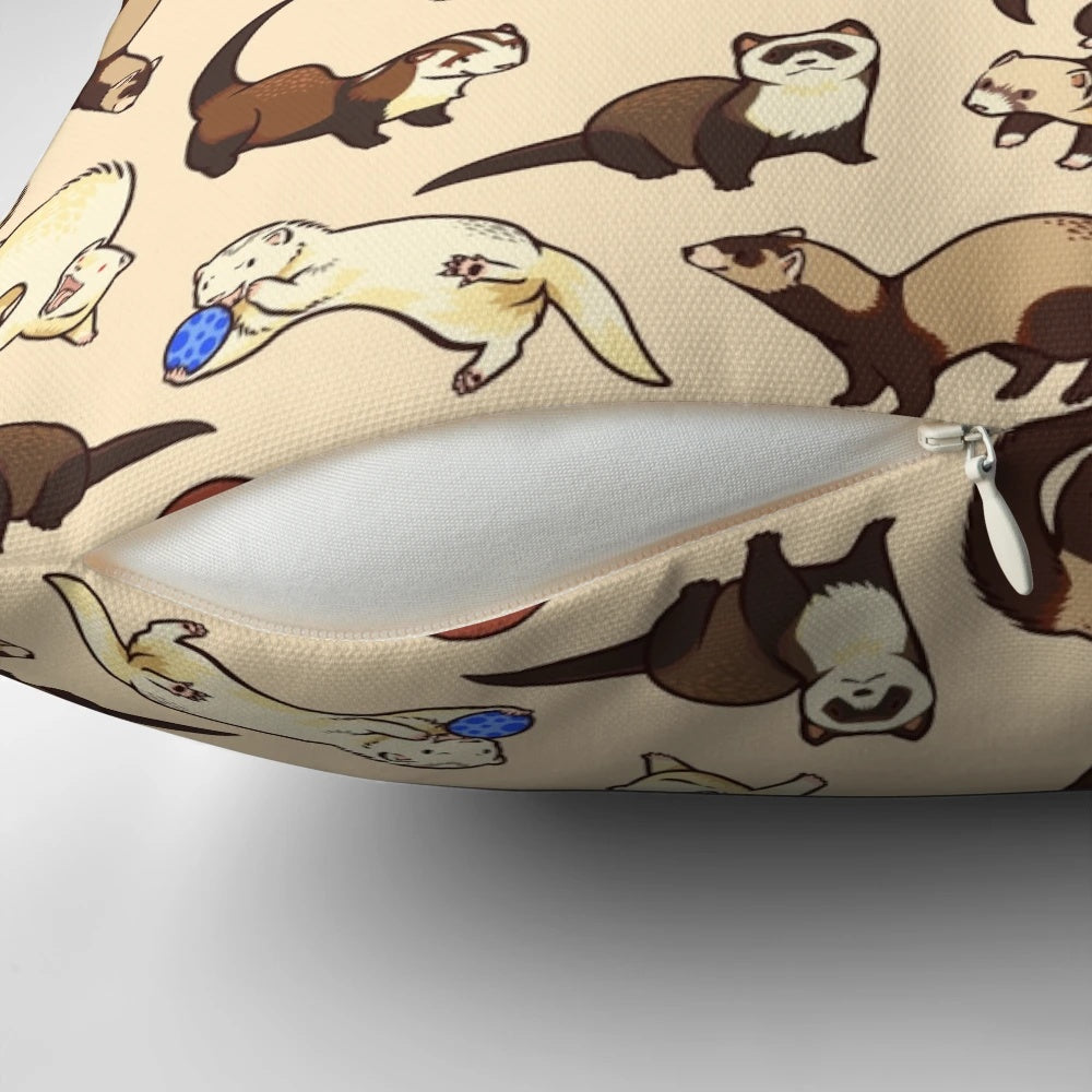 Soft and cuddly cat snake ferret plush pillow with cute patterns, perfect for home decor