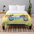 Cute and Cuddly Cats Plush Blanket with Soft Faux Fur
